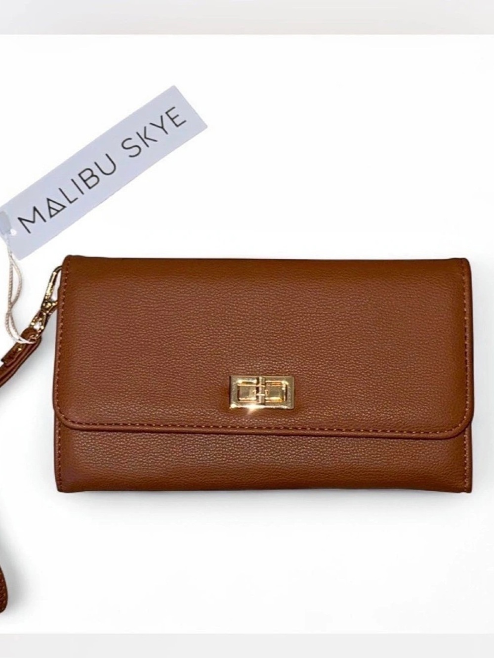 Malibu Skye Wristlet Clutch in Brown